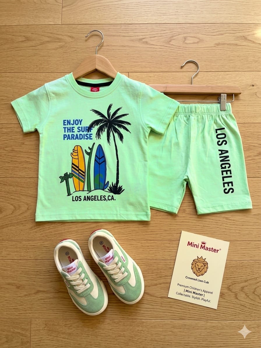  Kids Summer Nikar Shirt Comfort Set